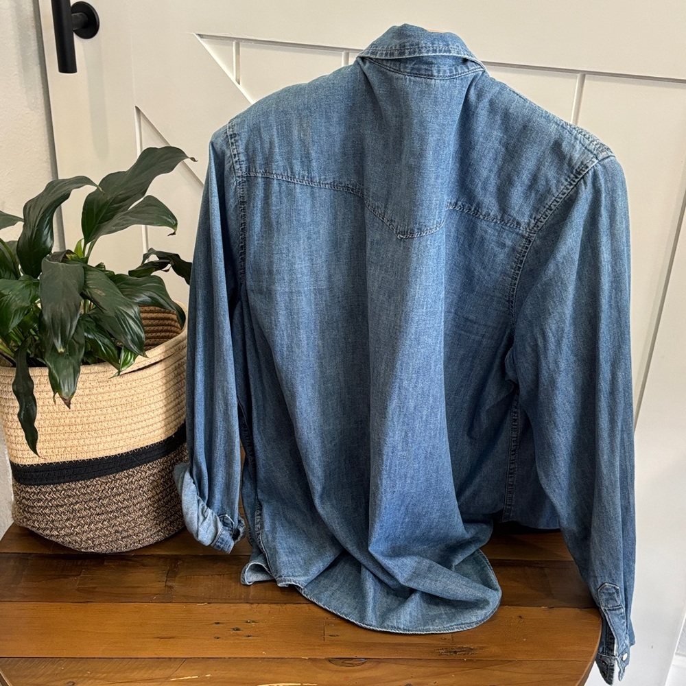 GAP Light Blue Denim Shirt XL - Picture 9 of 15